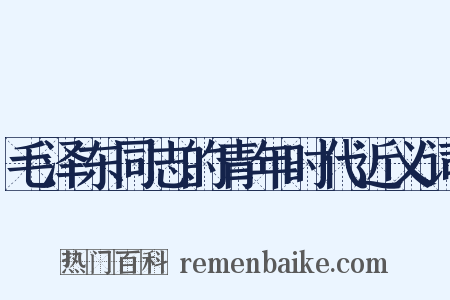 毛泽东同志的青年时代近义词是什么意思的图片